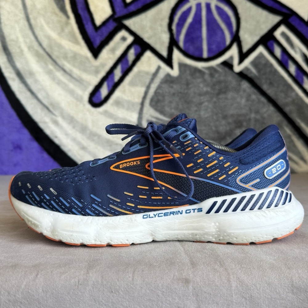Size 11.5D - Brooks Men's Glycerin GTS 20 1103831D444 Blue Running Shoes Sneaker